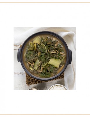 비건 얼갈이 된장국